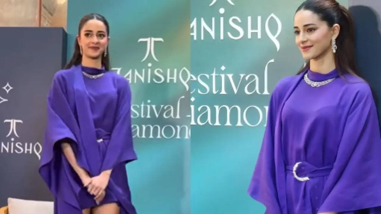 Ananya Panday Bersinar dengan Kaftan Ungu Menawan